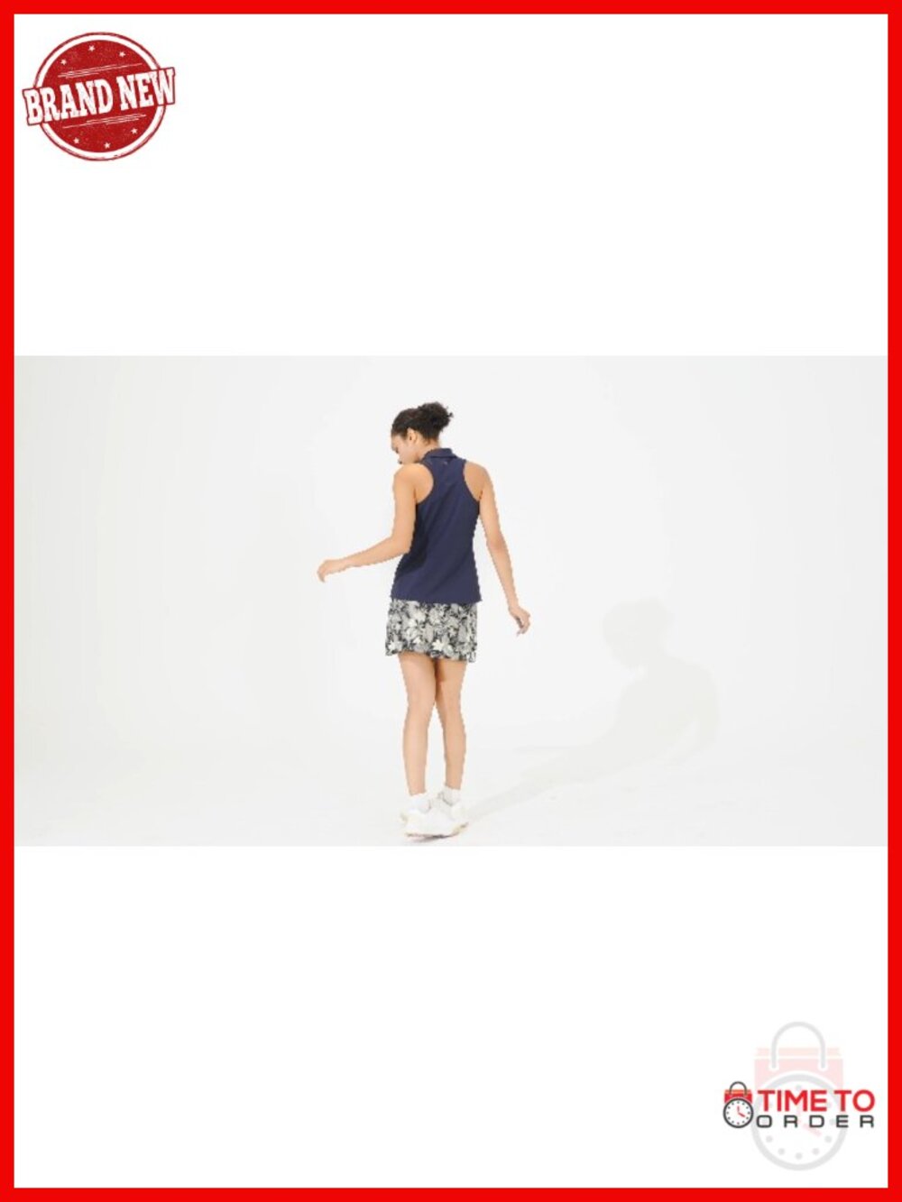 Sleeveless Racerback Tank Top with Zipper Collar Quick Dry UPF 50+ Golf Tennis - Picture 6 of 6